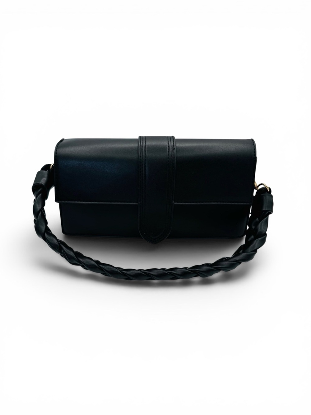 Moda Luxe Black‎ Vegan Leather Violet Crossbody  Handbag 11”LX3.5”WX5.5”H NWT